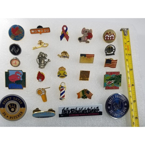 Mix Lot 25 Lapel Pins Vintage Current Assorted Themes Various Pinbacks - Picture 3 of 6